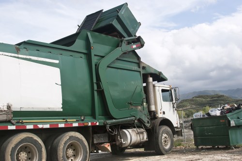 Local waste clearance service sorting recyclable materials