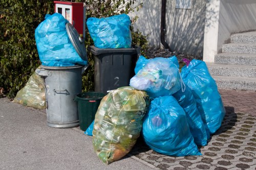 Organized commercial office clearance with recycling and waste sorting