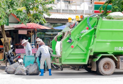 Bulky household waste ready for collection in Roehampton