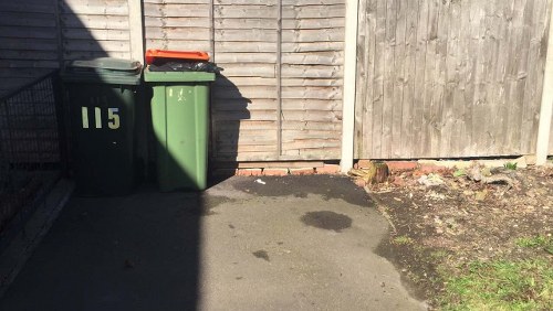 Shared property waste area for council rubbish collection in Roehampton
